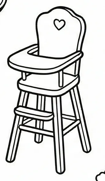 a drawing of a chair and a heart.webp